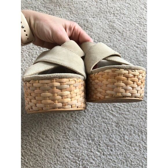 Vince Camuto GREATHEL SLIDE SANDALS Wedge leather size 10 - Picture 7 of 10